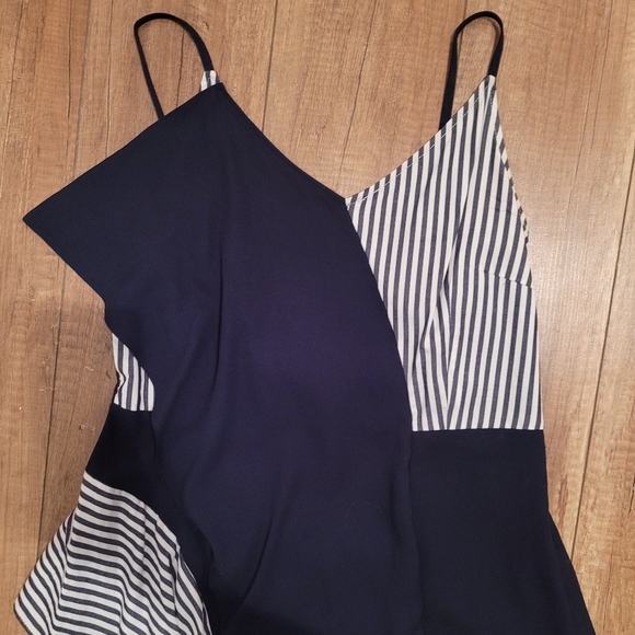 Striped Asymmetrical Minidress - Picture 6 of 7